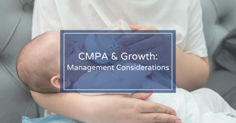 Infant growth in cow’s milk protein allergy and hypoallergenic formula use for CMPA nutritional management.
