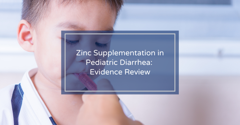 Zinc supplementation in pediatric diarrhea